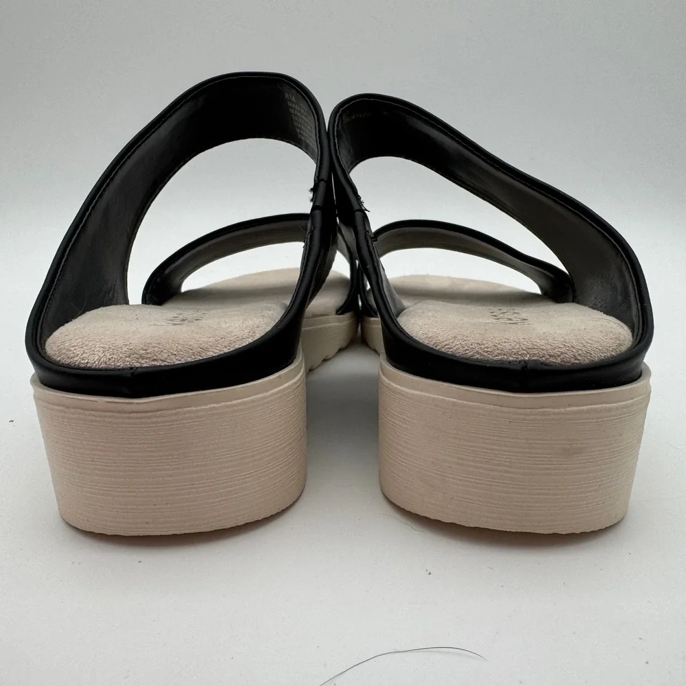 Kensie‎ Endy Comfort Black Double Strap Slide Sandals Women's Size 8 New